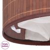 vidaXL Bamboo Laundry Bin Round Brown