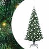 vidaXL Artificial Pre-lit Christmas Tree Green 120 cm PVC and Metal