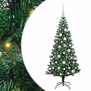 vidaXL Artificial Pre-lit Christmas Tree Green 120 cm PVC and Metal