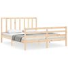 vidaXL Bed Frame without Mattress King Size Solid Wood Pine