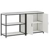 vidaXL Kitchen Storage Set with Shelf 2 pcs White Cold-rolled Steel