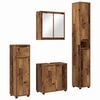 vidaXL Bathroom Furniture Set 4 pcs Old Wood Engineered Wood