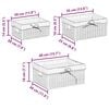 vidaXL Storage Baskets 3 pcs Natural 40 x 30 x 18 cm Water hyacinth