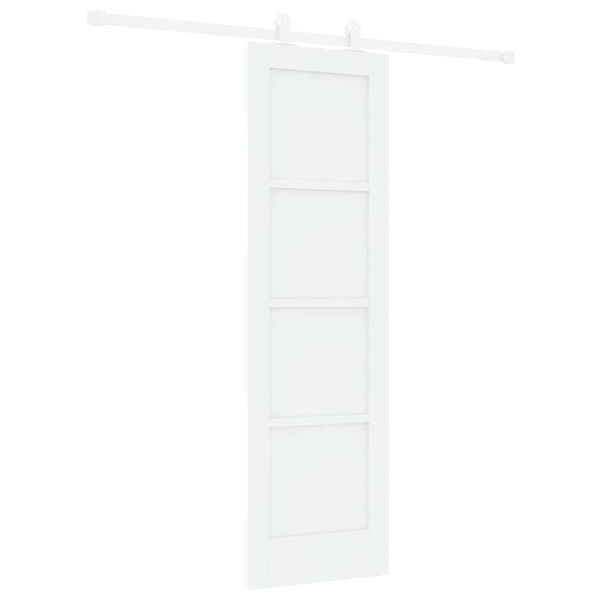 vidaXL Sliding Door White 61 x 198.5 cm Solid Pine Wood