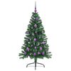 vidaXL Artificial Pre-lit Christmas Tree Green 150 cm PVC