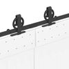 vidaXL Sliding Door Hardware Kit 366 cm Steel Black