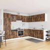 vidaXL 14 Piece Kitchen Cabinet Set Kalmar Smoked Oak Engineered Wood
