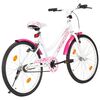 vidaXL Kids Bike 24 inch Pink and White