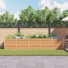 vidaXL Garden Raised Bed Light Brown 400 x 80 x 77 cm Galvanised Steel