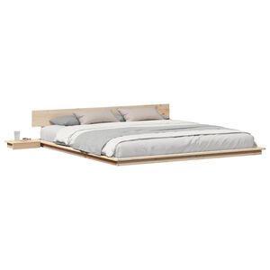 vidaXL Bed Frame Brown 200 x 200 cm Wood
