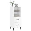 vidaXL Sideboard High Gloss White 34.5x34x90 cm Engineered Wood