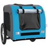 vidaXL Pet Bike Trailer Blue and Grey Oxford Fabric and Iron