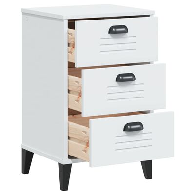 vidaXL Bedside Cabinet VIKEN White Engineered Wood