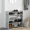 vidaXL Shoe Rack Concrete Grey 80x25x81 cm Engineered Wood