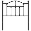 vidaXL Metal Replace Headboard Black 80 cm