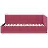 vidaXL Corner Bed Frame with Headboard Wine Red 90 cm x 200 cm Velvet