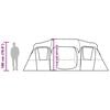 vidaXL Family Tent Cabin 10-Person Grey Waterproof