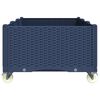 vidaXL Garden Planter with Wheels Blue Grey 150x80x54 cm PP