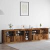 vidaXL LED Sideboard Old Wood 283 x 37 x 67 cm Engineered Wood