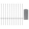 vidaXL Fence with Post Silver 0.6 x 25 m Steel