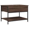 vidaXL Coffee Table Brown Oak 70x50x50 cm Engineered Wood and Metal