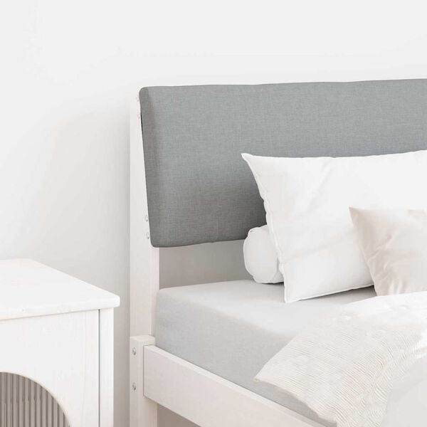 vidaXL Upholstered Headboard Light Grey 80 cm Solid Pine Wood