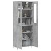 vidaXL Highboard Concrete Grey 69.5x34x180 cm Engineered Wood