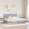vidaXL Bed Frame Grey Sonoma 180 x 200 cm Solid Pine Wood