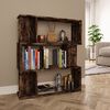 vidaXL Book Cabinet/Room Divider Smoked Oak 80x24x96cm Engineered Wood