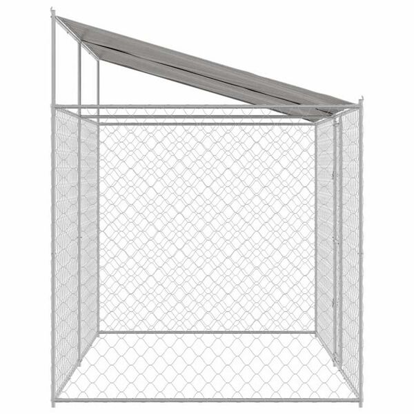 vidaXL Dog Cage Silver 400 x 200 x 256 cm Galvanised Steel