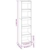 vidaXL Book Cabinet/Room Divider Grey Sonoma 40x30x166 cm