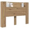 vidaXL Headboard Cabinet with LED Artisan Oak 140 x 16.5 x 103.5 cm