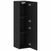 vidaXL Wall TV Cabinet 30.5 x 30 x 110 cm Black Oak Engineered Wood
