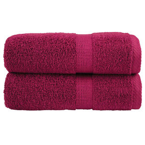 vidaXL Premium Wash Towels "SOLUND" 2 pcs Bordeaux 30x30 cm 600 gsm