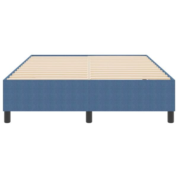 vidaXL Platform Bed Frame Blue 160 x 200 cm Fabric