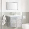 vidaXL 2 Piece Bathroom Furniture Set Concrete Grey Engineered Wood