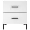 vidaXL Bedside Cabinets 2 pcs White 40x35x47.5 cm Engineered Wood