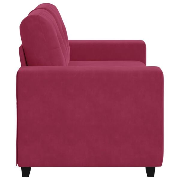 vidaXL Sofa Wine Red 160 x 80 x 82 cm Poly velvet