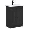 vidaXL Bathroom Furniture Set Black 56 x 37.5 x 81 cm Engineered Wood