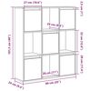 vidaXL Bookcase White 89x24x101.5 cm Engineered Wood