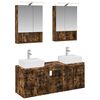 vidaXL Bathroom Cabinet Set 5 pcs Smoked Oak Engineered Wood