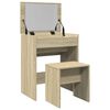 vidaXL Dressing Table and Stool Sonoma Oak 60x40x113.5 cm