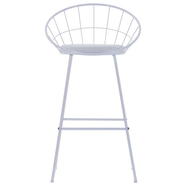 vidaXL Bar Stools 2 pcs White Faux Leather