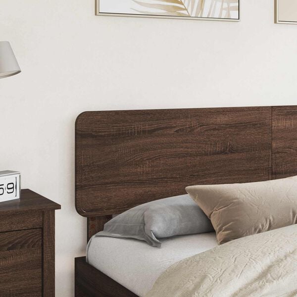 vidaXL Headboard Brown Oak 200 cm Engineered wood