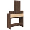 vidaXL Dressing Table with Mirror Brown Oak 80x41x144.5 cm