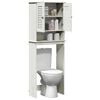 vidaXL Toilet Cabinet VIGO White and Antique White 60 x 27 x 161 cm