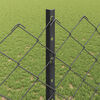 vidaXL Fence with Post Grey 1.2 x 10 m Steel and PVC