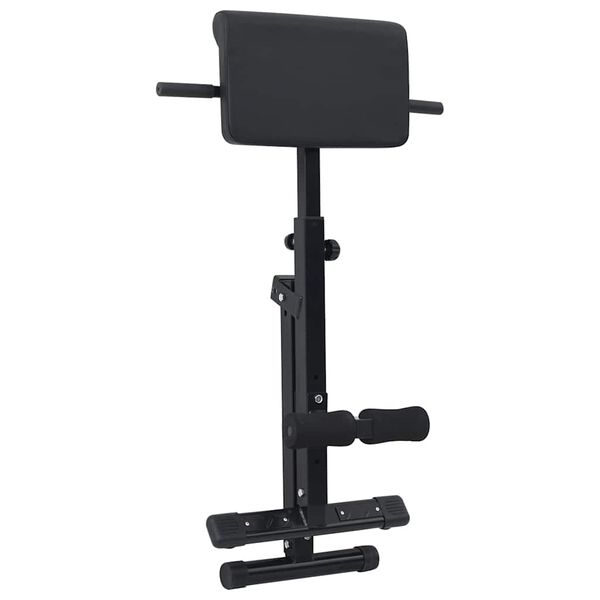 vidaXL Hyperextension Bench Manual Black 100.5 x 70 x 78 cm