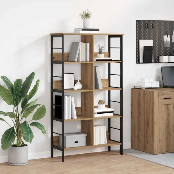 vidaXL Bookshelf Artisan Oak 82 x 32 x 144.5 cm Engineered Wood