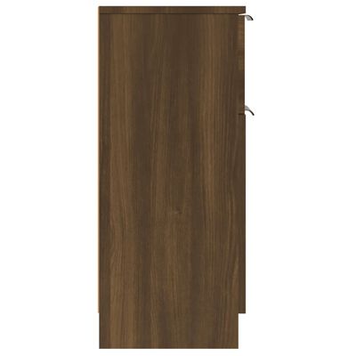 vidaXL Sideboards 2 pcs Brown Oak 30x30x70 cm Engineered Wood